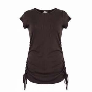 Girls Rib Knit Short Sleeve Ruched Side T-Shirt size 6